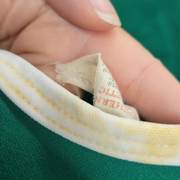 Vintage 1980s Tank Top 100% Polyester Kelly Green XL - Picture 6 of 6